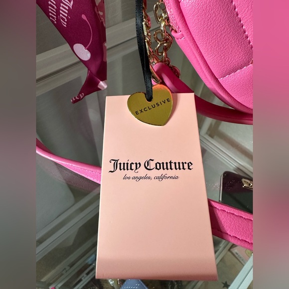Juicy Couture Pink Quilted Heart Crossbody Bag - Picture 4 of 7